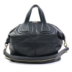Givenchy Handbag Shoulder Bag Nightingale Leather Black Gold